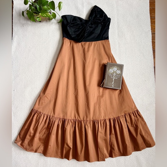 Anthropologie Hutch Hutch Bow-Tie Maxi Dress in Colorblock - Picture 2 of 11